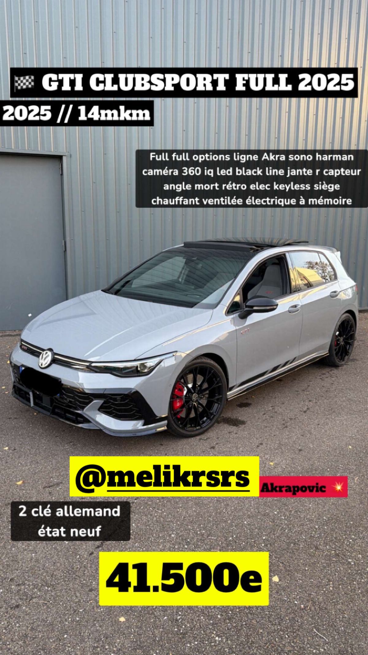 GOLF 8 GTI CS 2025 FULL FULL AKRAPOVIC