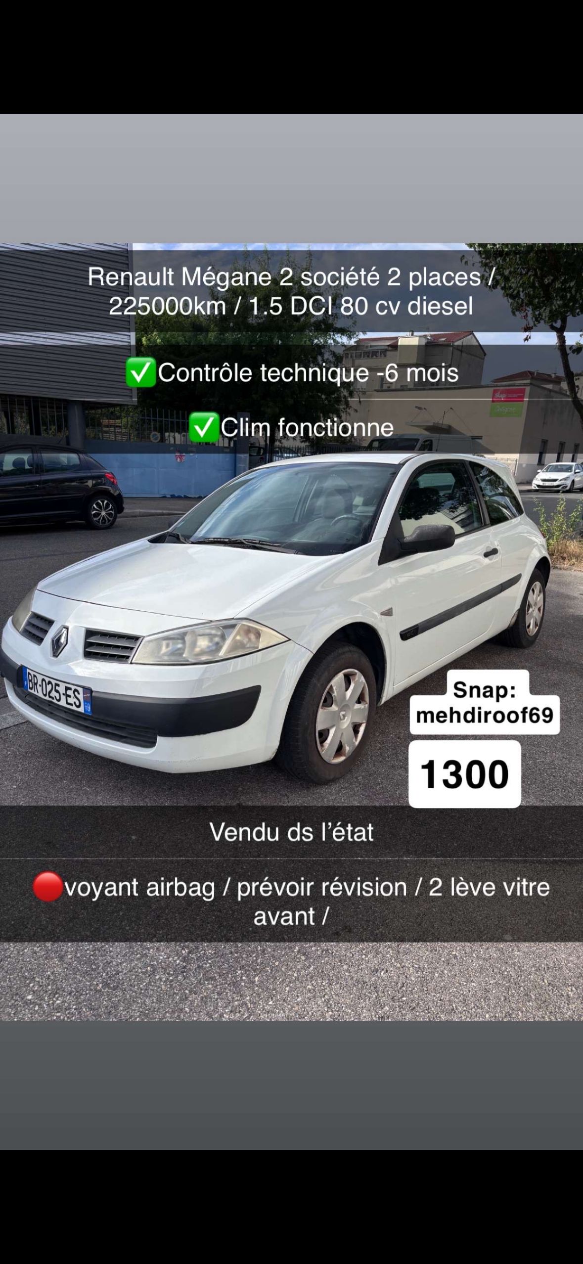 Mégane 2 société 2 places