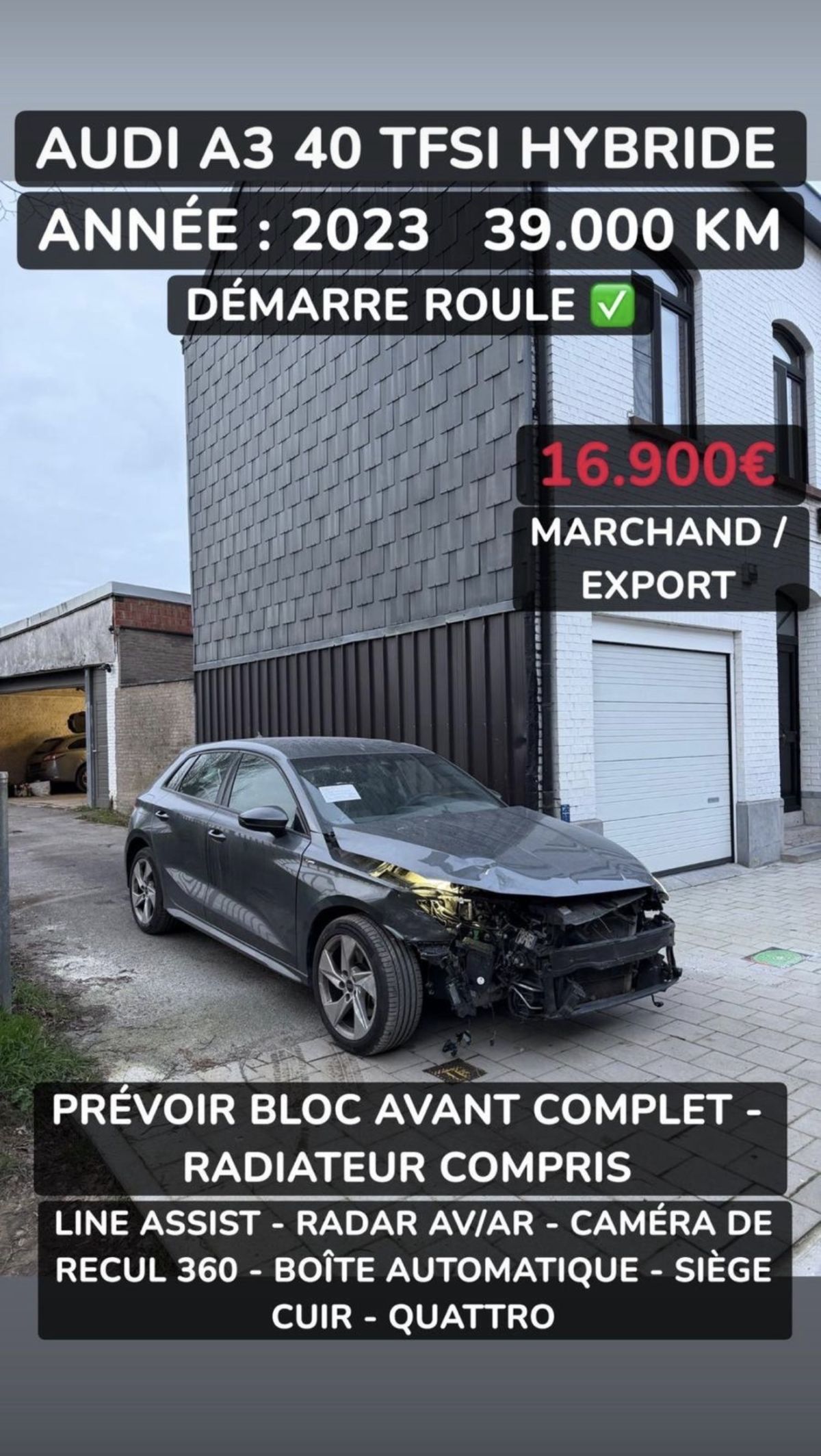 Audi a3 s Line 204 chx hybride essence