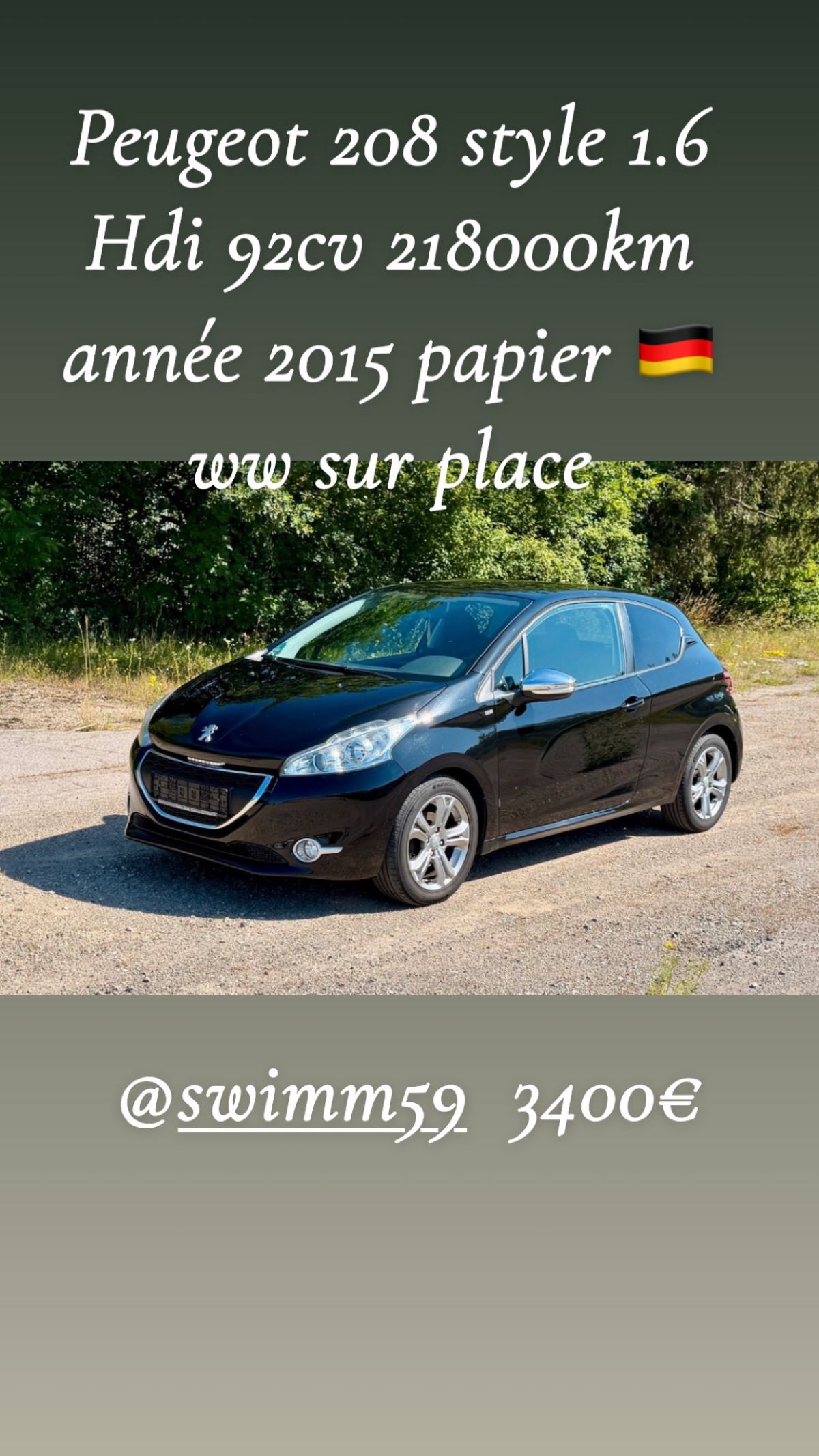 Peugeot 208 style 1.6 hdi 90cv