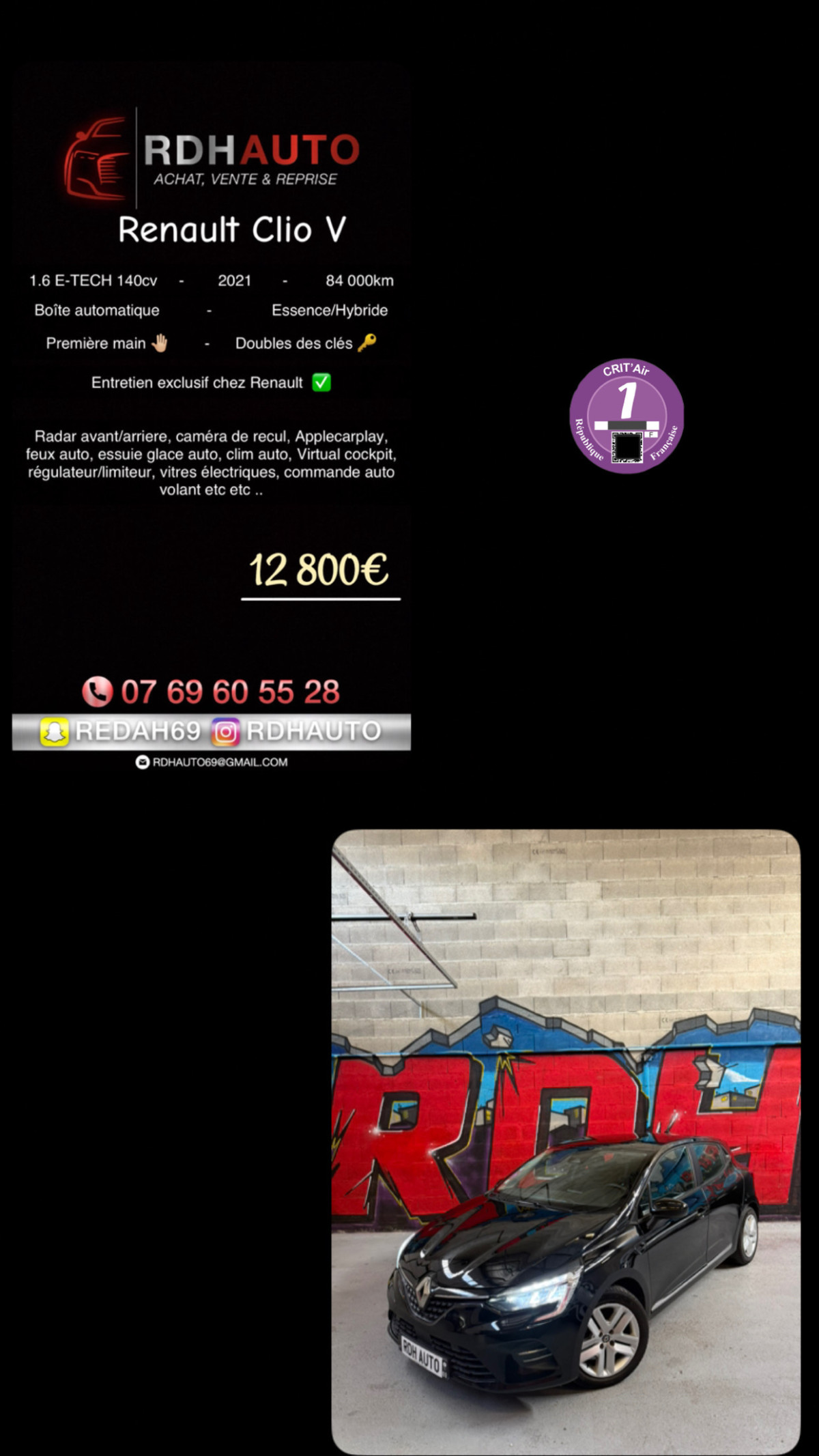 Renault Clio V 1.6 E-TECH 140CV / Première main
