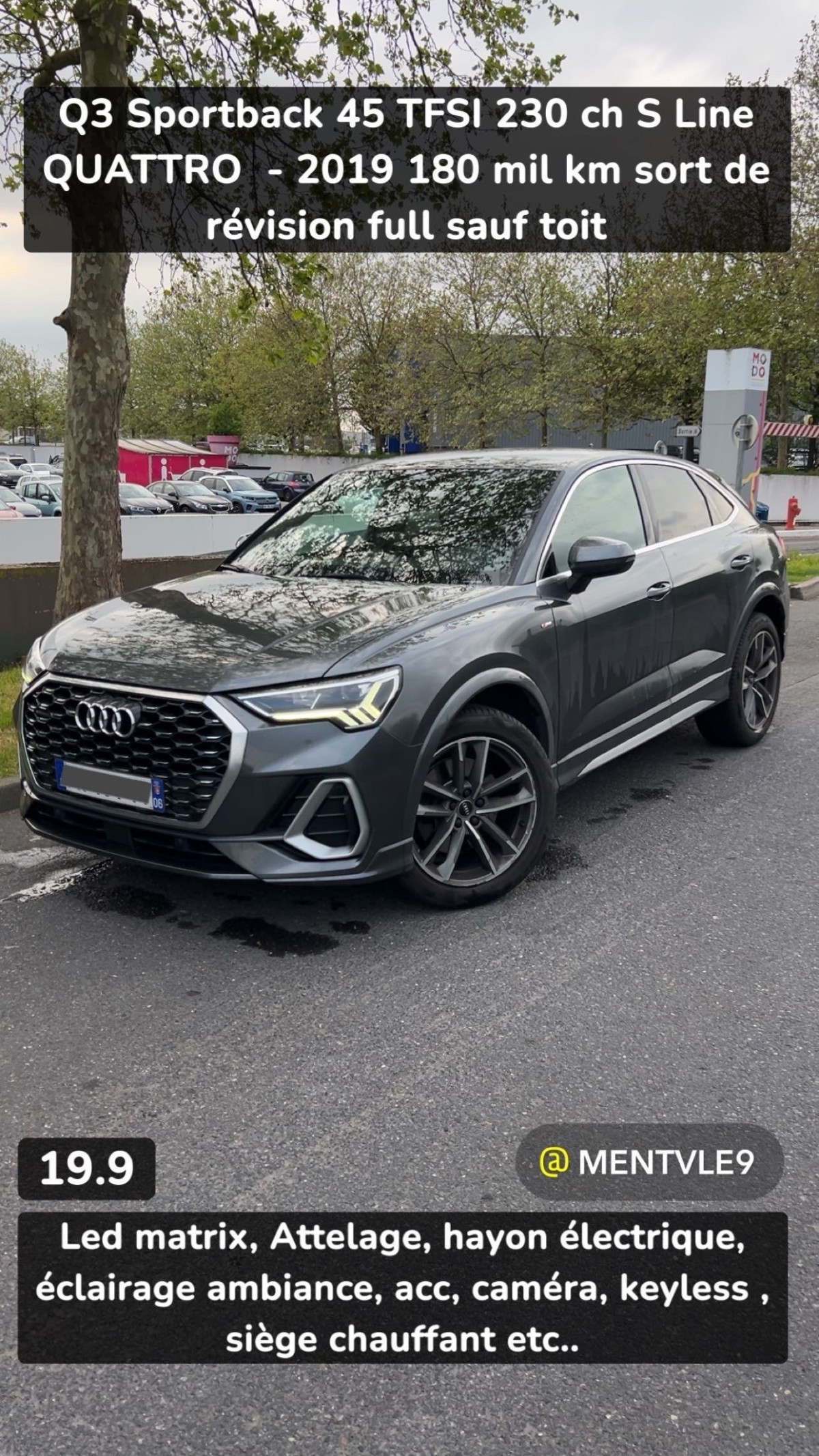 Q3 SPORTBACK 45 TFSI 230 CH QUATTRO S LINE