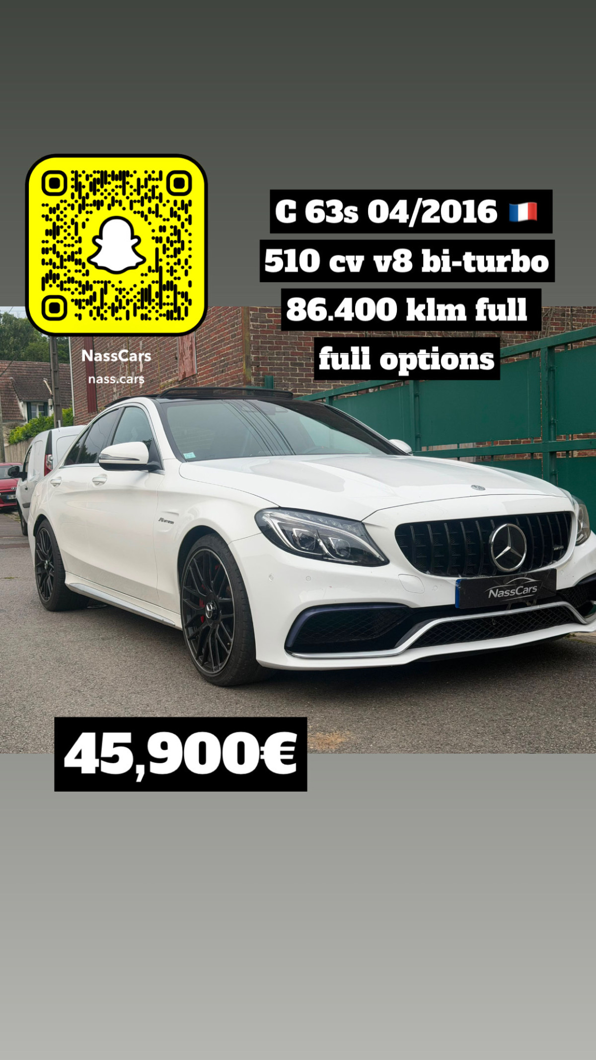 Mercedes C 63 S AMG v8 bi turbo 510