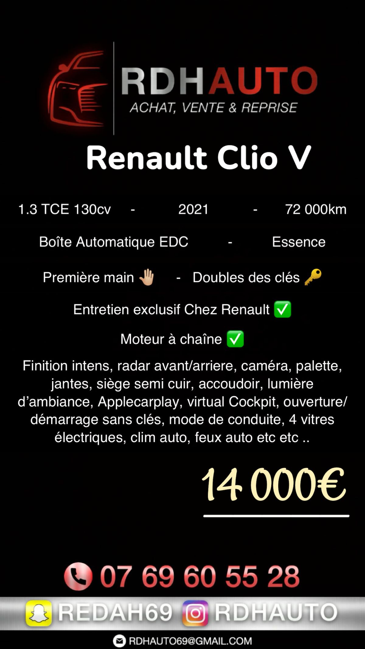 Renault Clio 5 1.3 TCE 130cv Intens /Premiere main