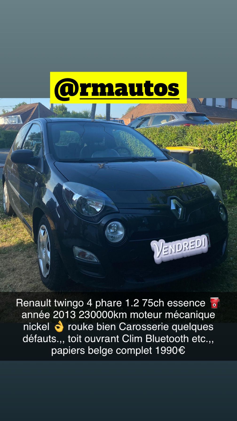 Renault twingo 1.2 75chv 2013 toit ouvrant