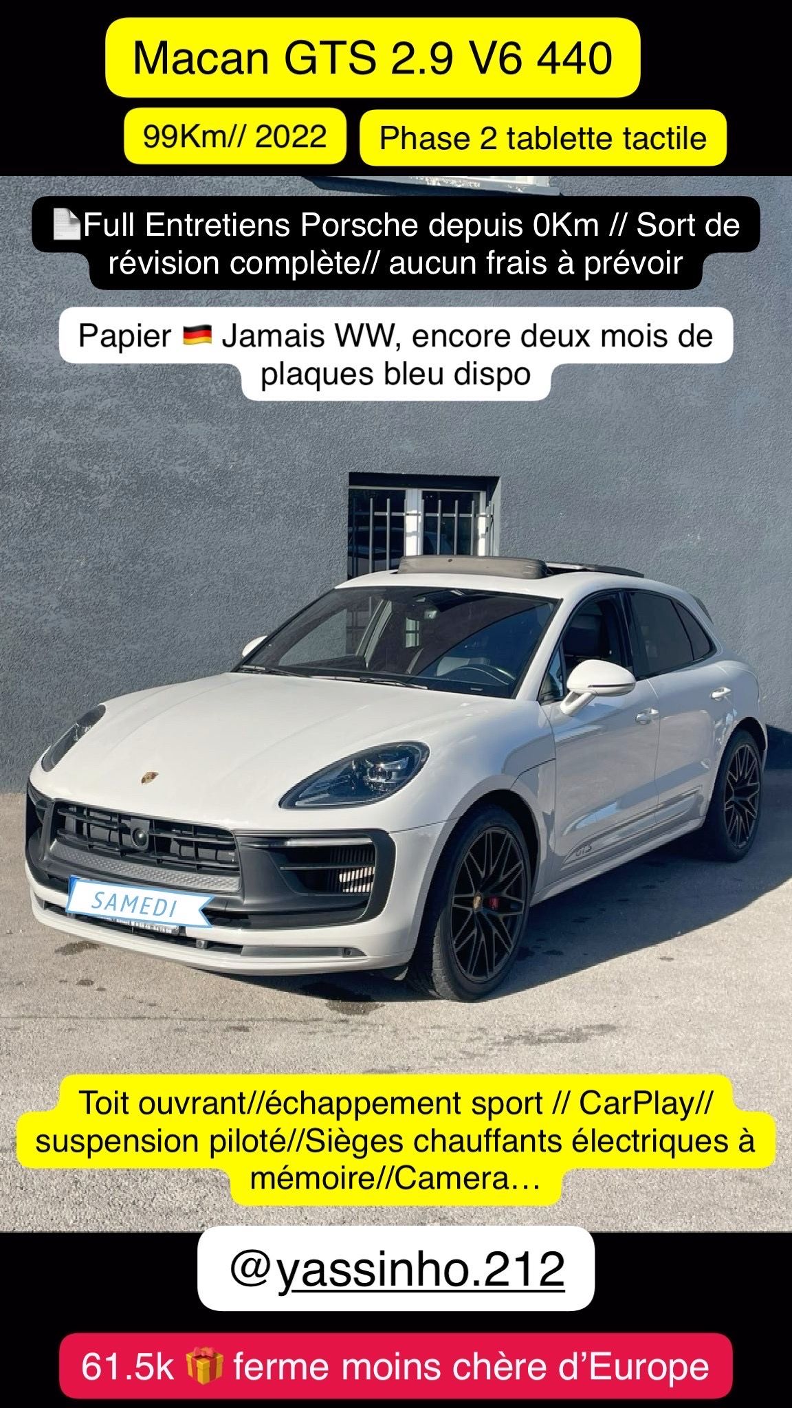 Porsche macan GTS 2.9 V6 440