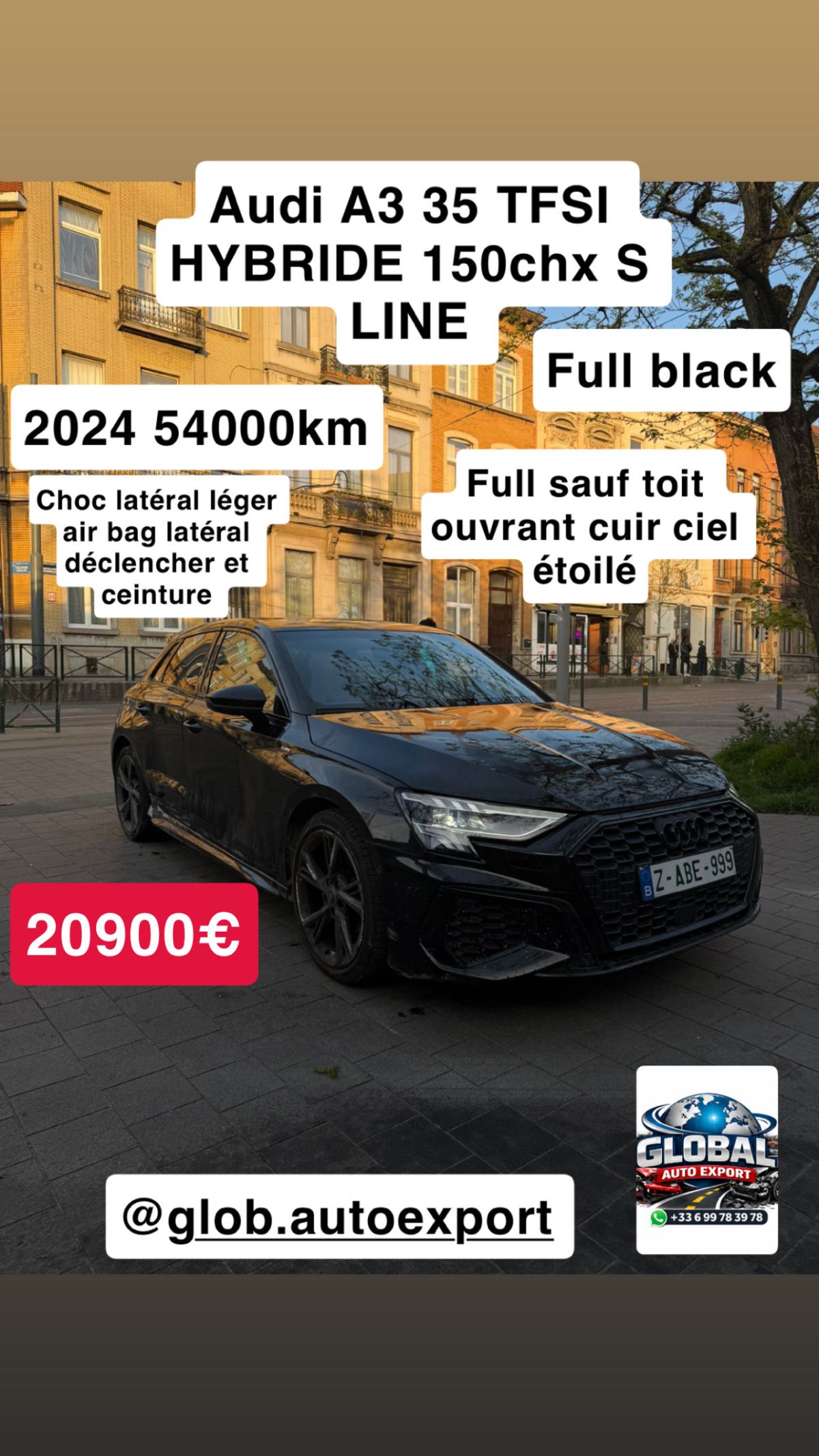 Audi a3 hybride essence 150chx s Line