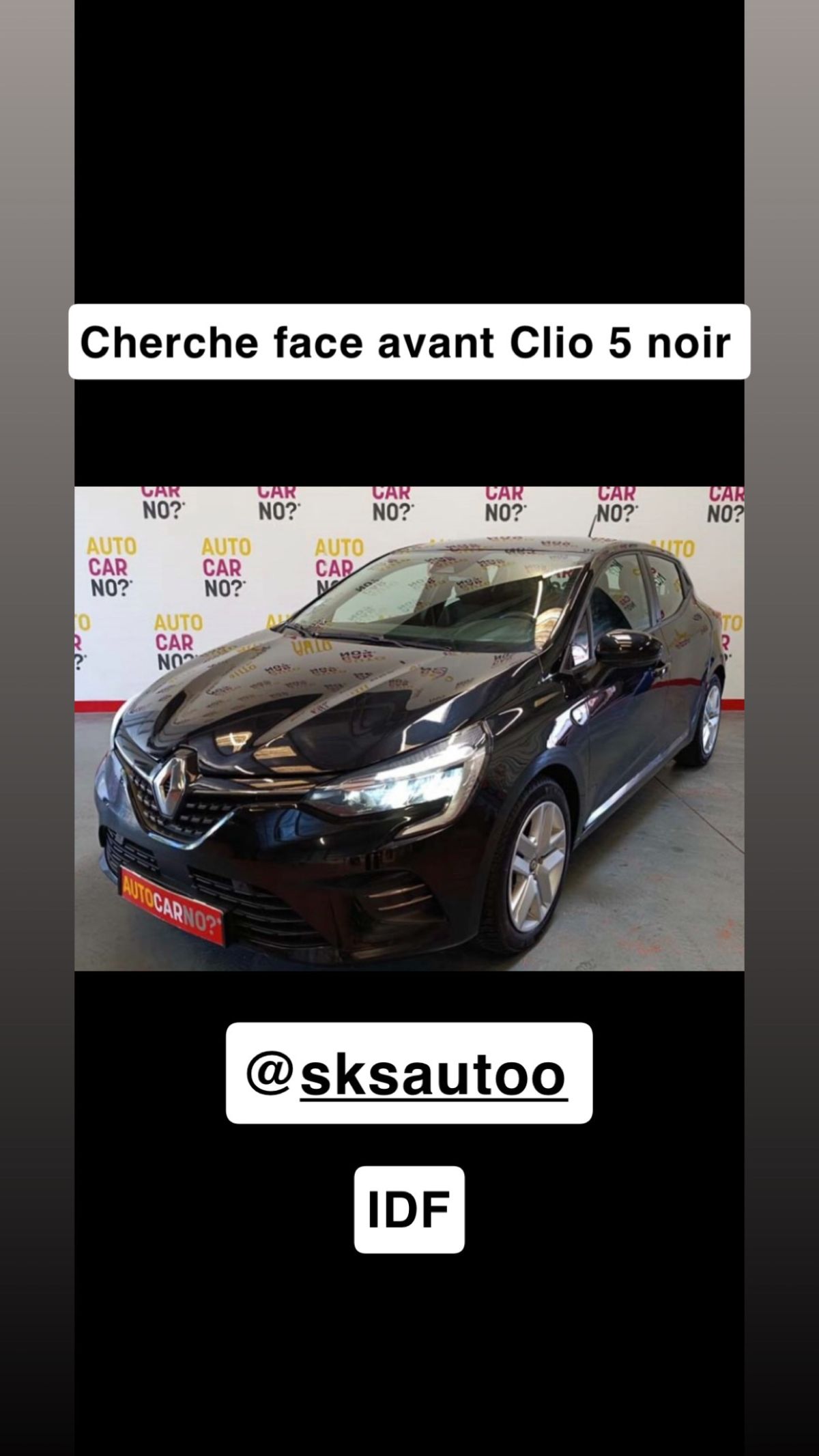 CHERCHE FACE AVANT CLIO 5