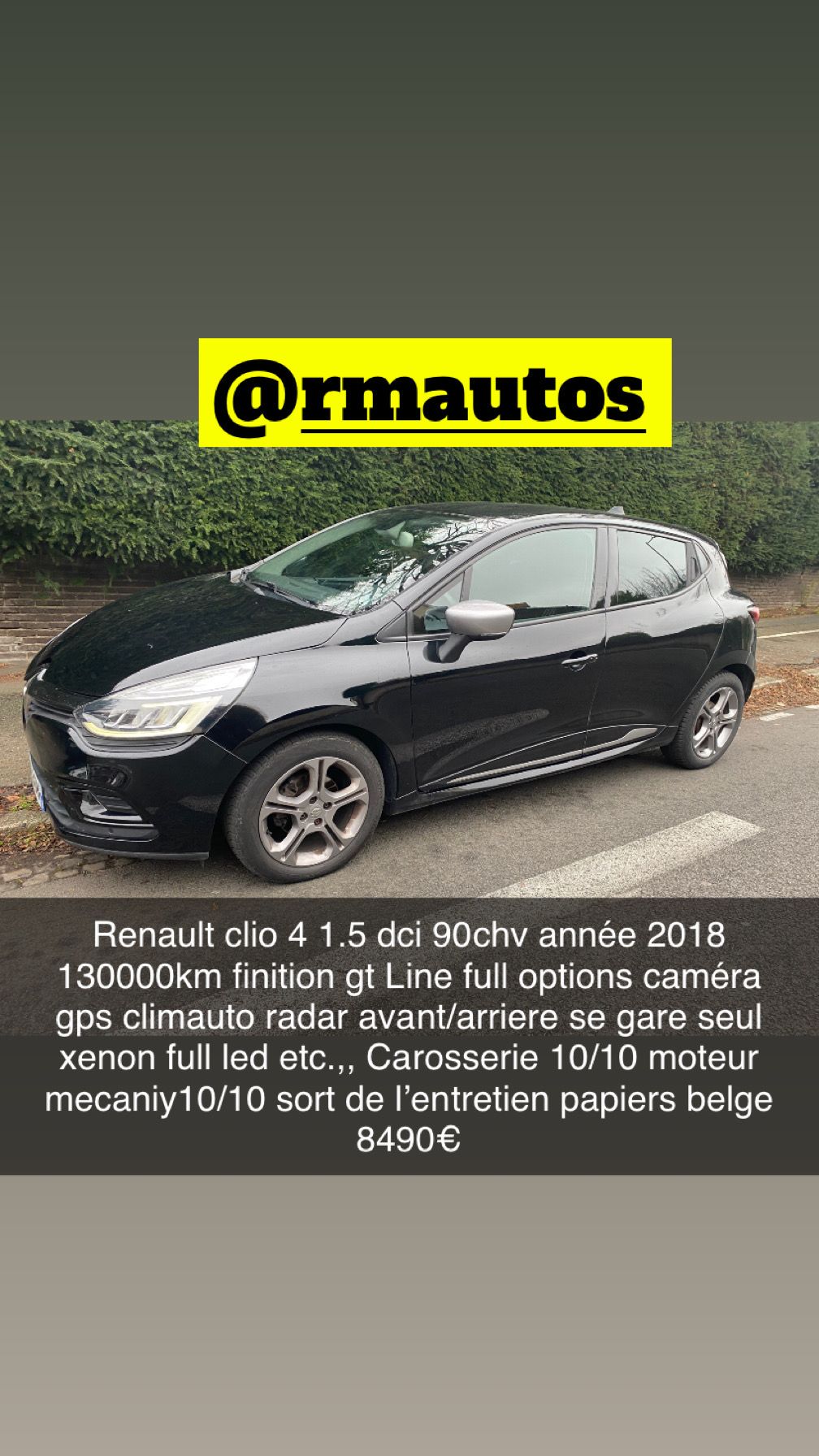 Renault clio 4 2018 1.5 dci gt Line full