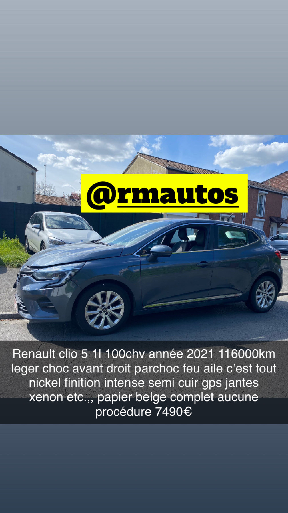 Renault clio 5 intense leger choc 2021