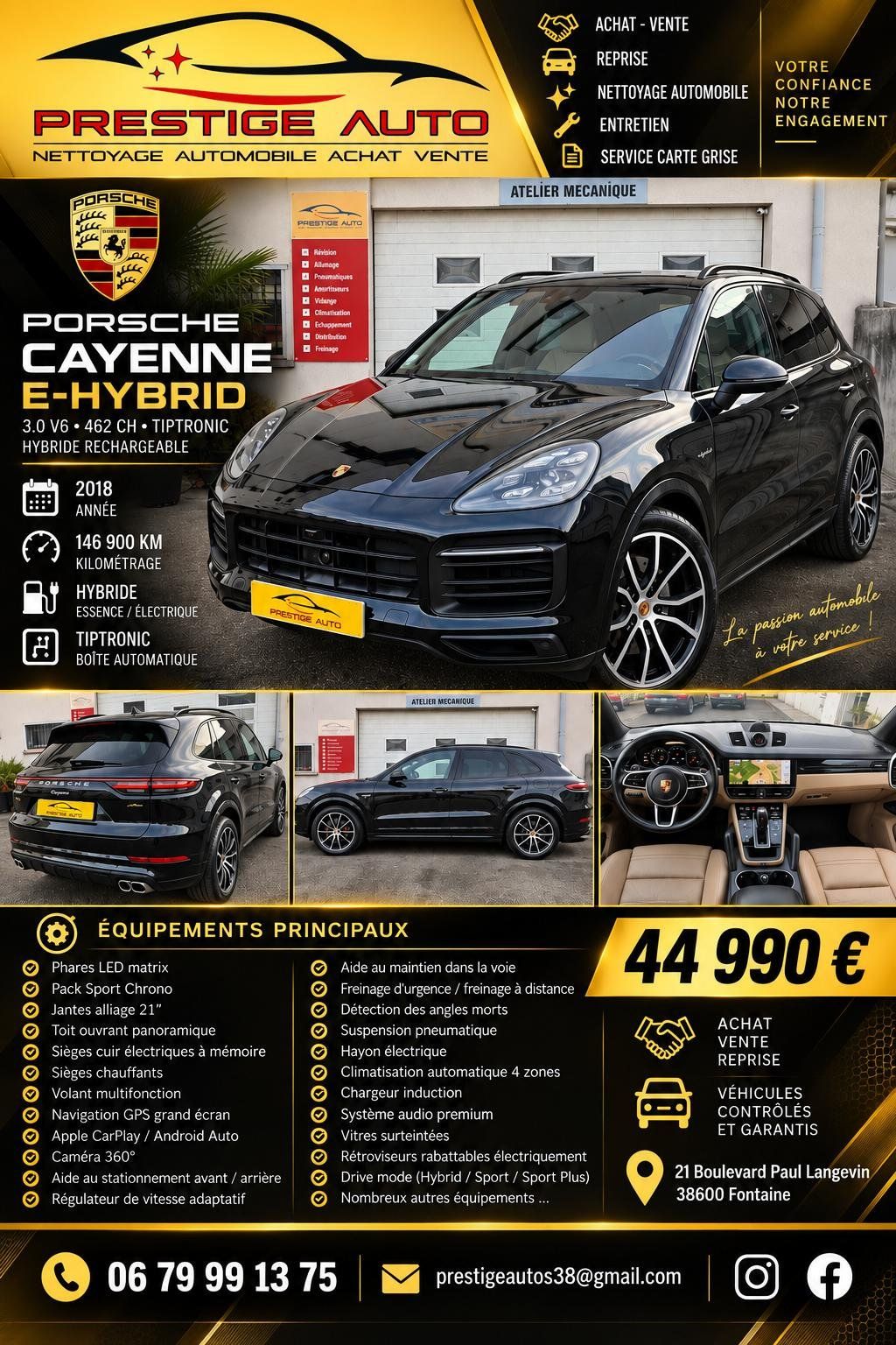 Porsche Cayenne E-Hybrid 3.0 V6 462 ch