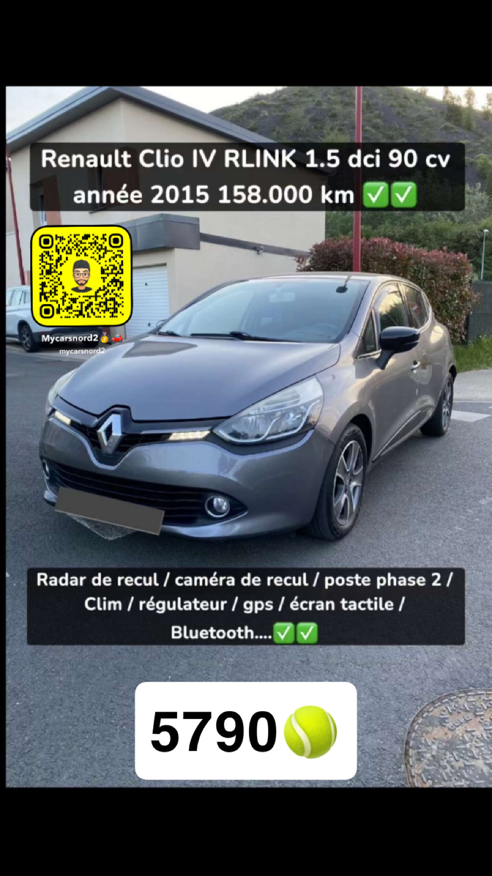 Renault Clio IV 1.5 dci 90 cv année 2014