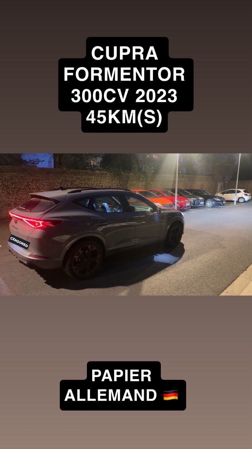 CUPRA FORMENTOR 2023 ALLEMAND