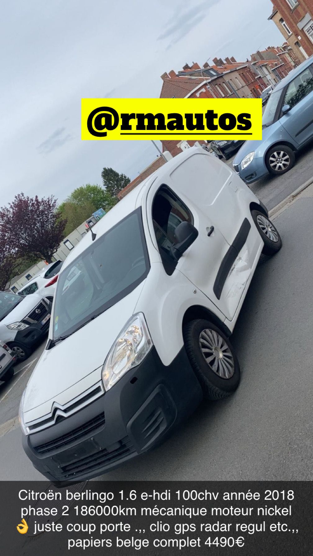 Citroen berlingo utilitaire 1,6 hdi 100 2018