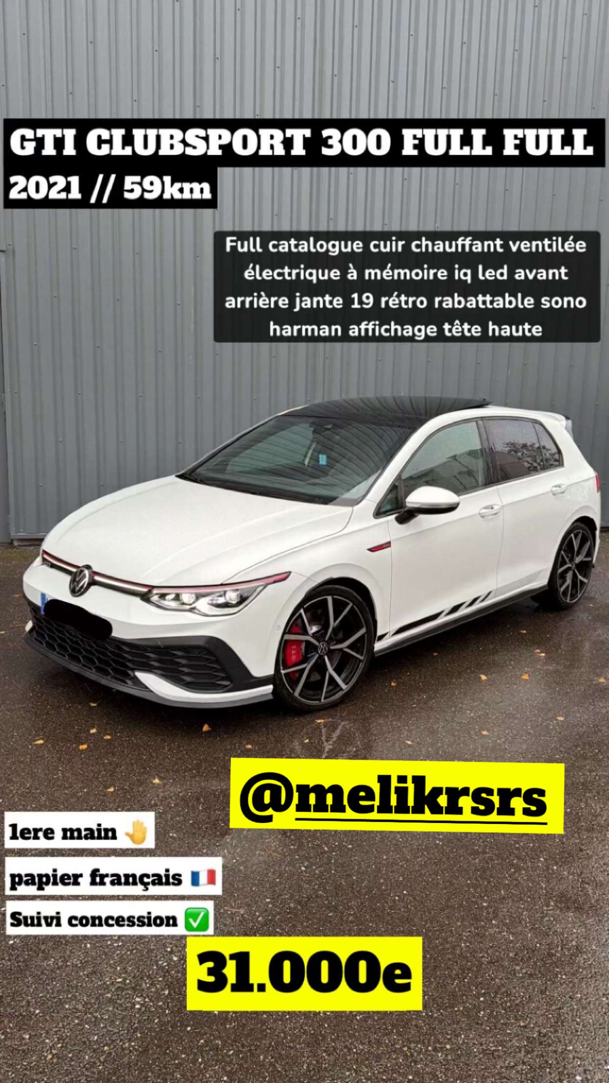 GOLF 8 CLUBSPORT FULL FULL FRANÇAIS