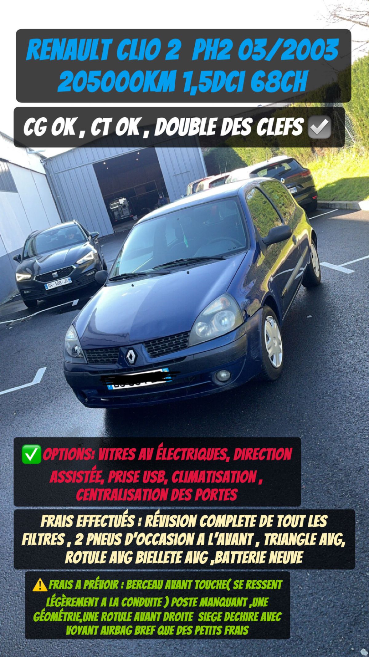 Renault Clio 2 Dynamique 1,5 dci 68ch