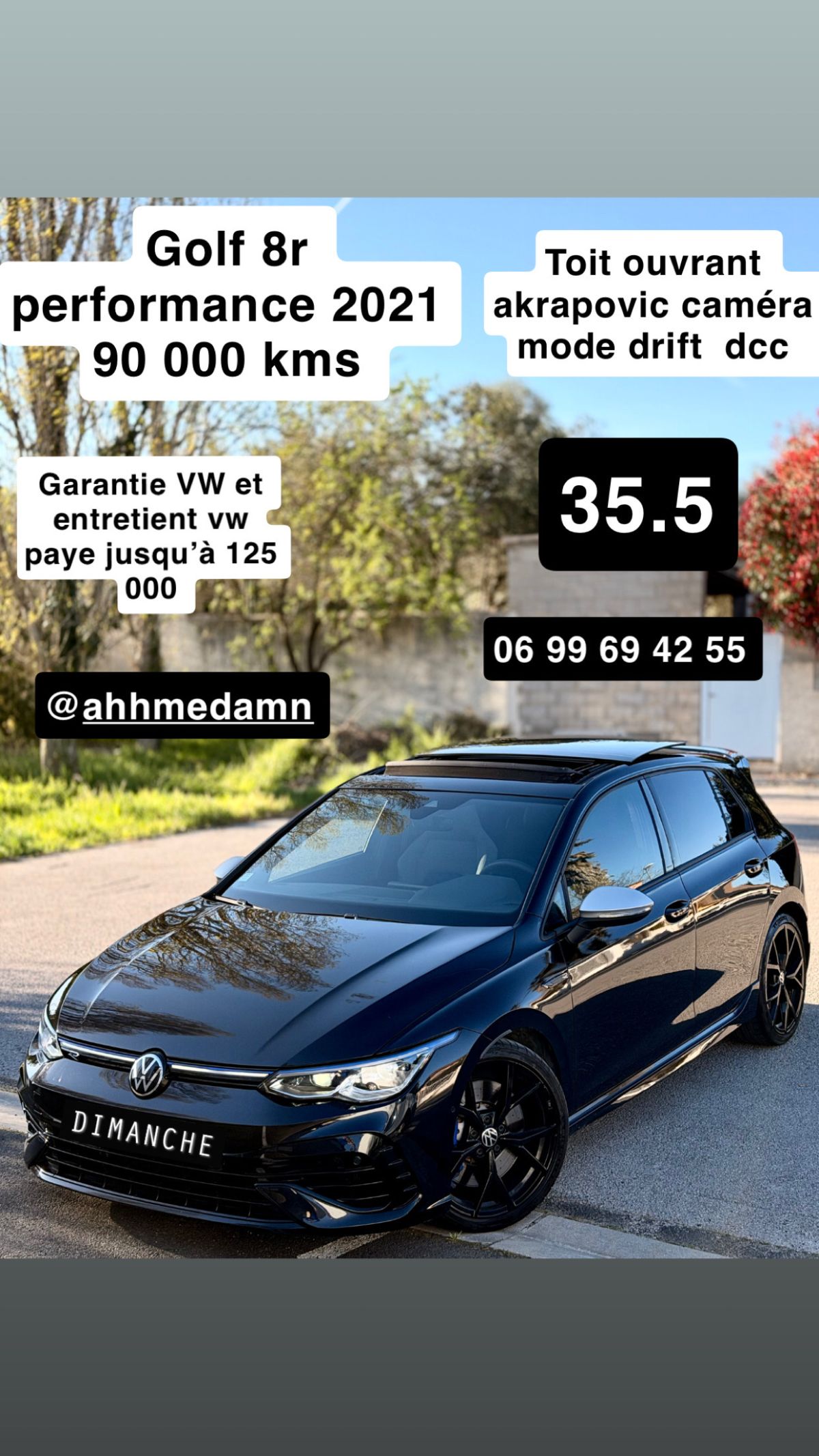 Golf 8 R performance toit ouvrant Akra
