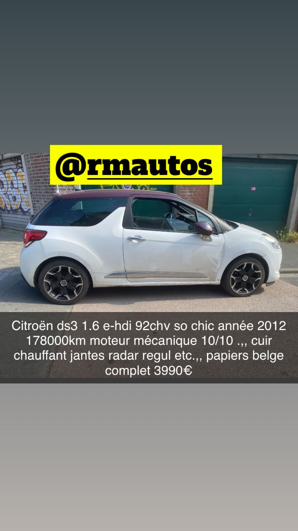 Citroen ds3 1.6 hdi 2012 so chic cuir