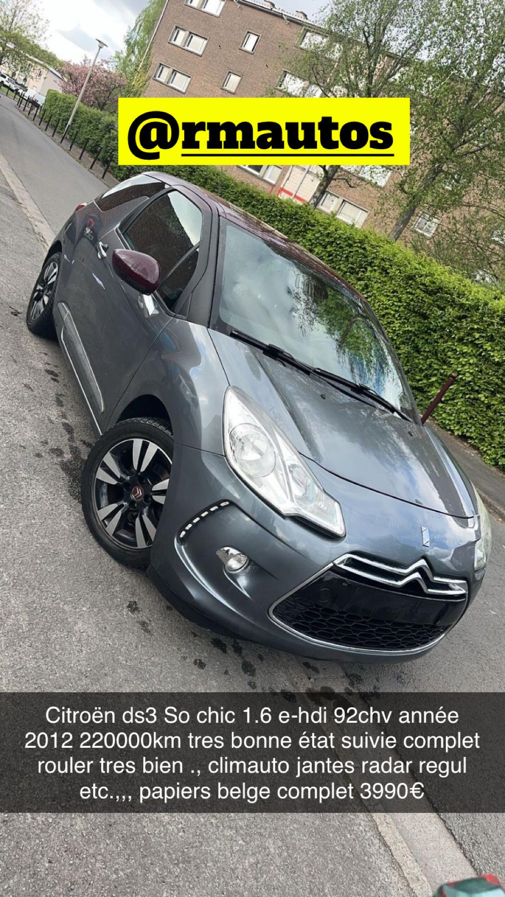 Citroen ds3 1.6 e-hdi 92 2012 so-chic