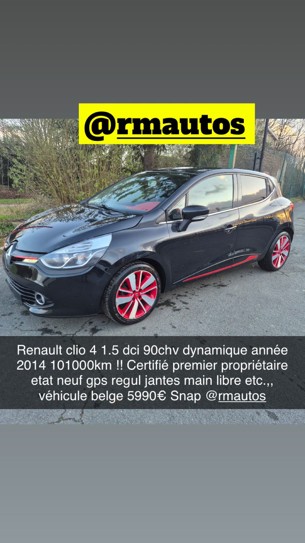 Renault clio 4 1.5 dci 90 dynamique etat neuf