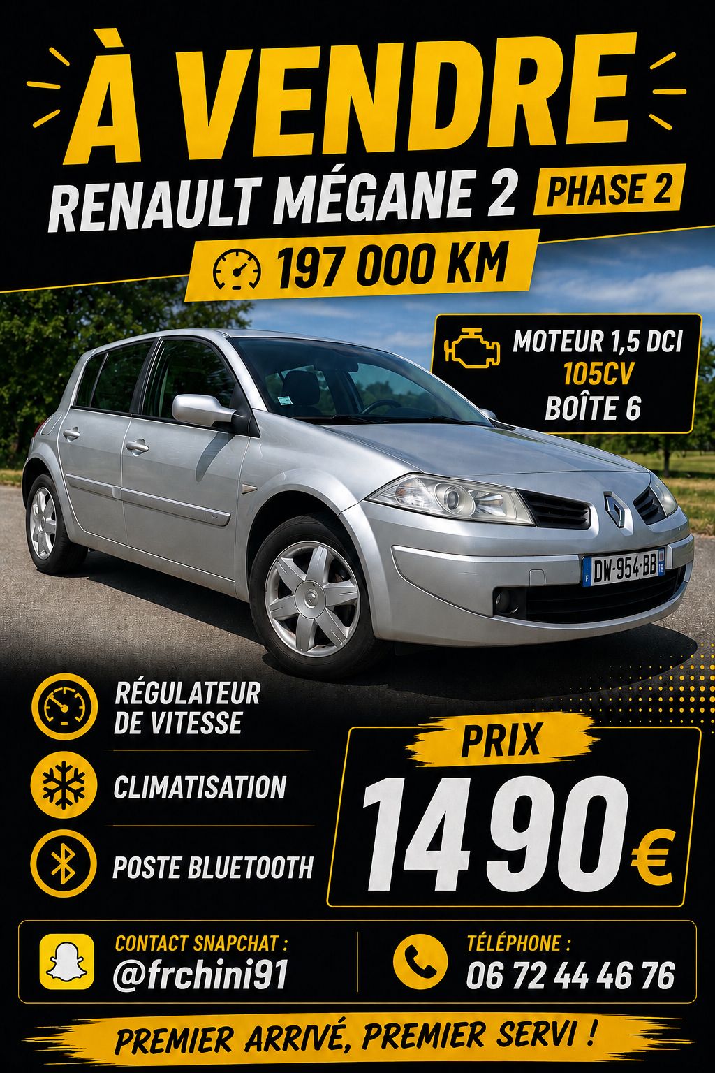 Mégane 2 phase 2 1,5 dci boîte 6