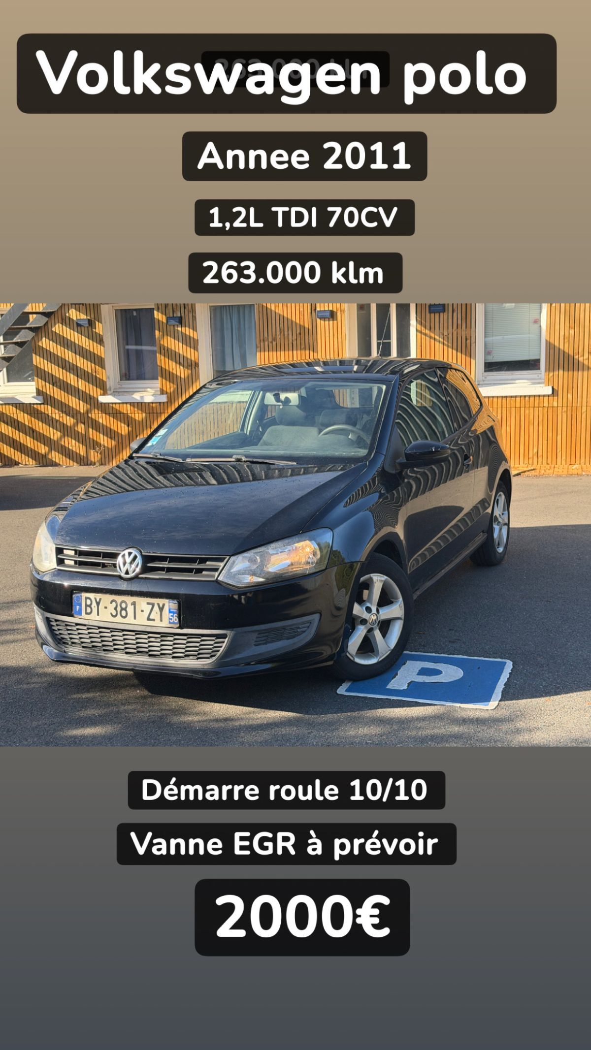 Vw polo 1.2L TDI 70CV