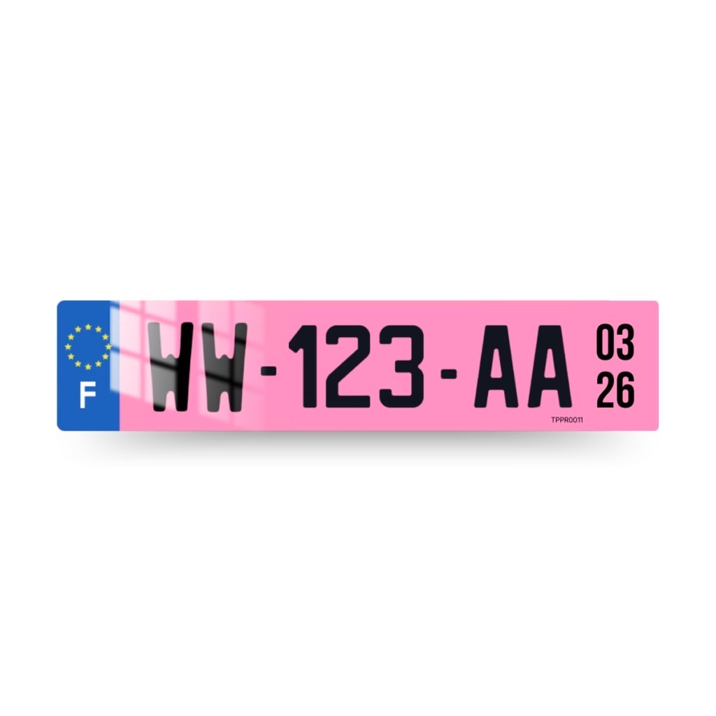 plaque d’immatriculation plexi