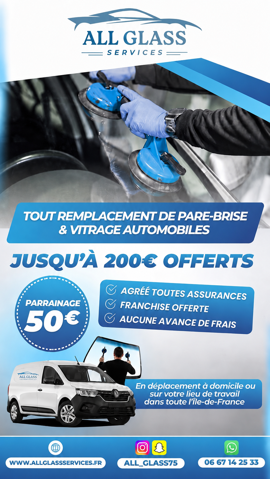Remplacement de Pare-Brise & Vitrage automobiles