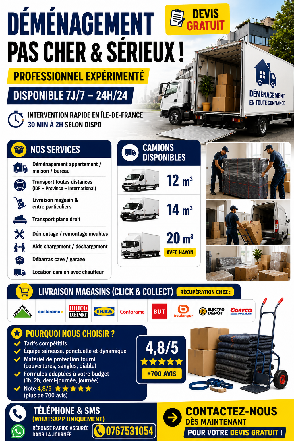 Camion location avec chauffeur