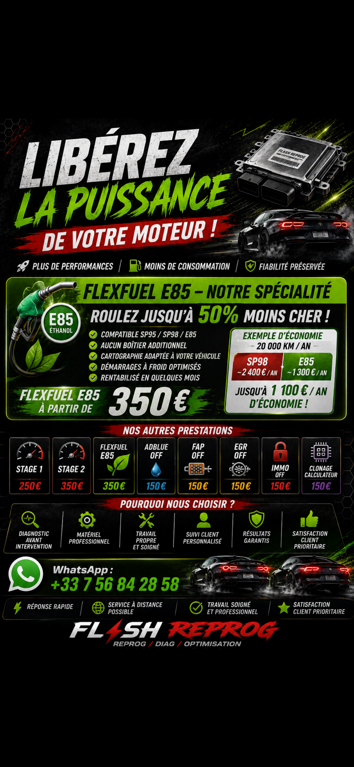 REPROG MOTEUR ET RAMPLACEMENT DE MODULE