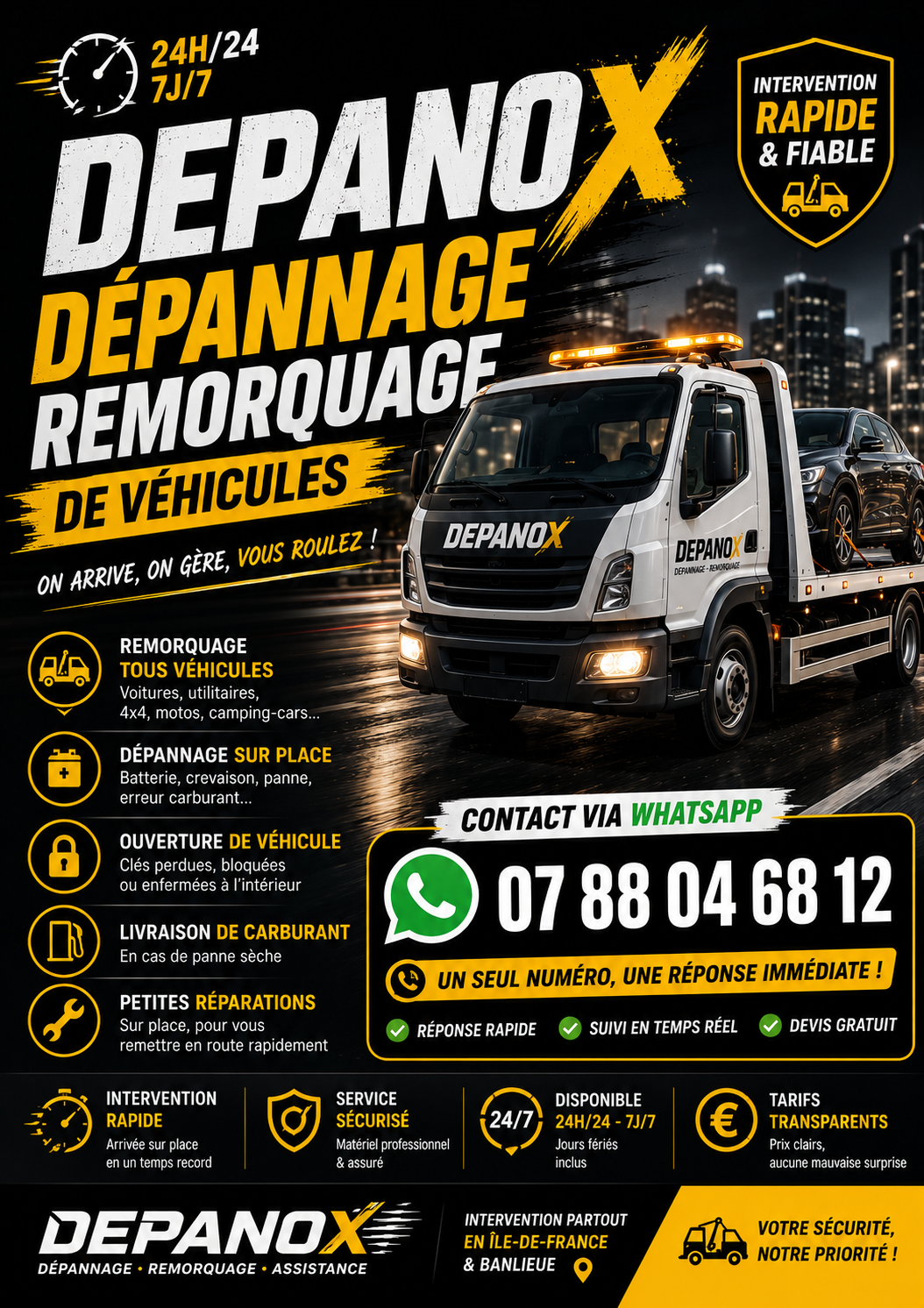 dépannage remorquage 24/24